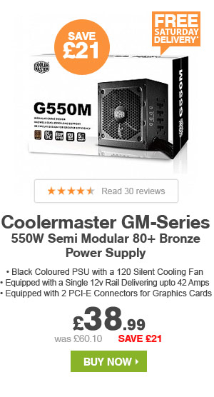 Coolermaster GM-Series 550W Semi Modular PSU