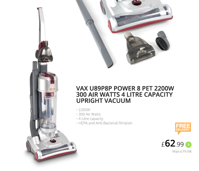 VAX U89P8P Upright Vacuum - £49.98
