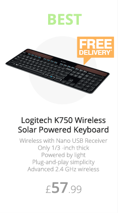 Logitech K750 Wireless Solar Powered Keyboard - £57.99