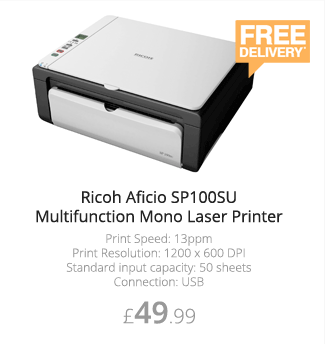 Ricoh Aficio SP100SU Multifunction Mono Laser Printe - £49.99