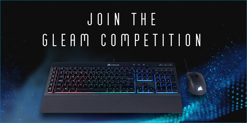 Join the Gleam competition to win Corsair Gaming K55 + Harpoon RGB Keyboard and Mouse
